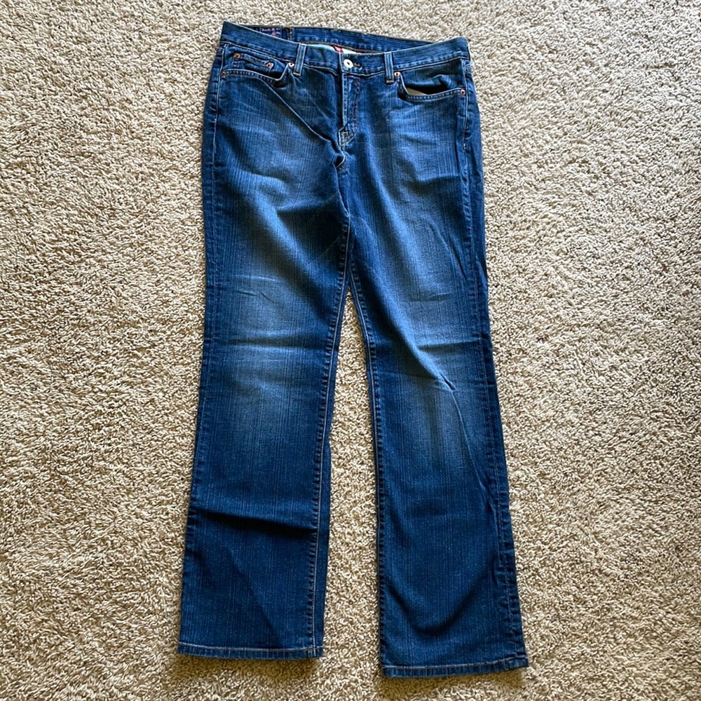 Lucky Brand dark wash straight leg jean size 14